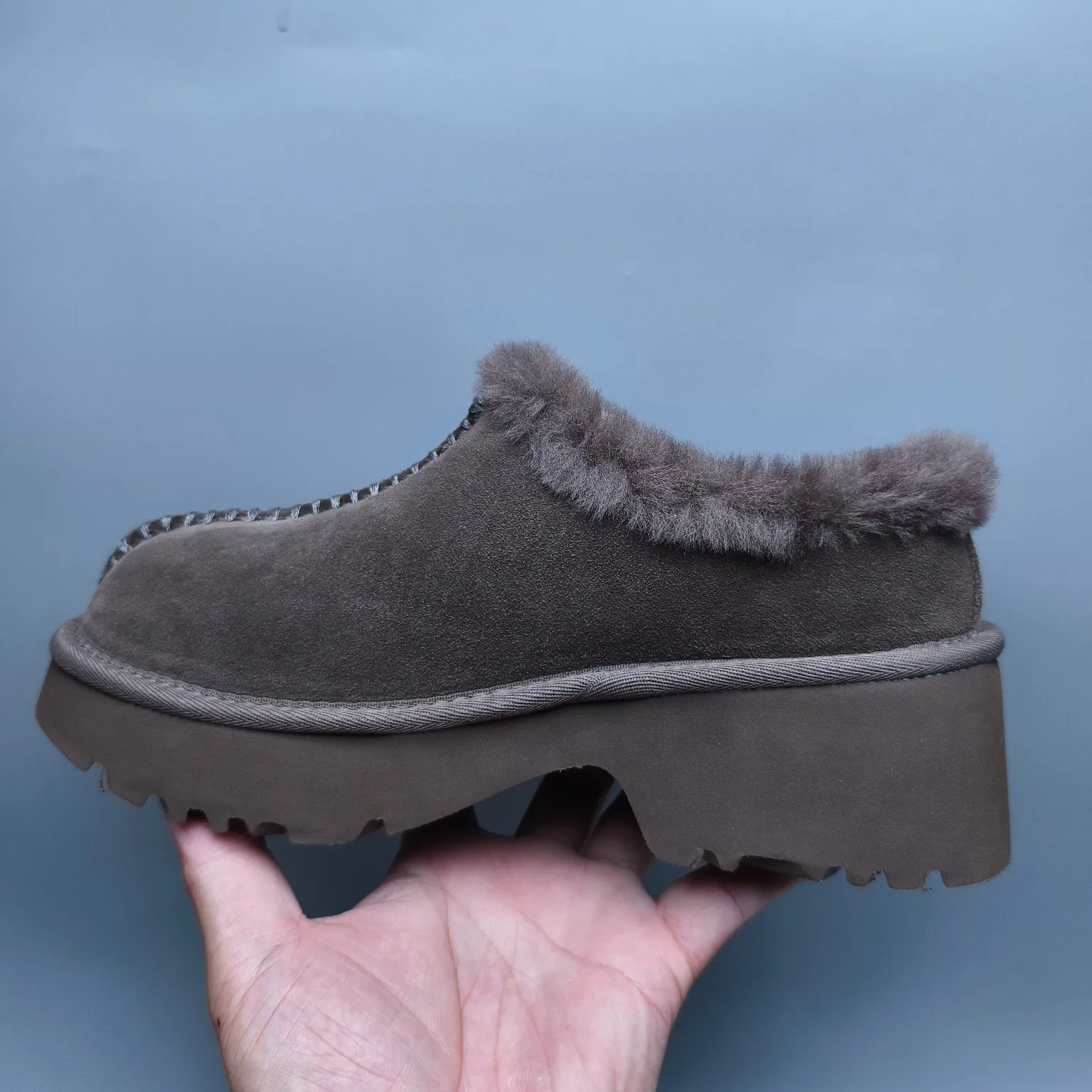 💰480 UGG sheepskin all-in-one snow boots 2510 thick-soled wedge fashion shoes Color: maroon sand walnut Matching size: 35-40